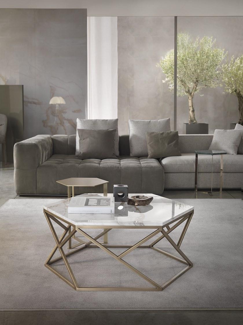 Marelli Шестиугольный мраморный журнальный столик для гостиной Tatlin sun-id-1371002 - Вид №4