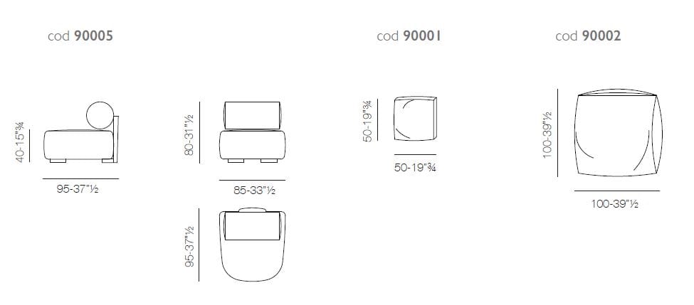 Модульный съемный диван Vibieffe Quite luxury ARCH-00141516 - Вид №9