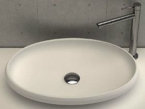 Овальная столешница из твердой поверхности