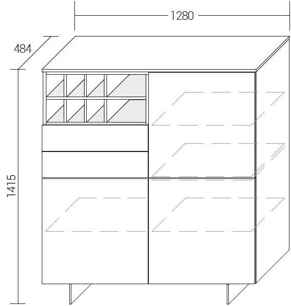 Dall'Agnese Лакированный буфет с распашными дверцами с ящиками sun-id-1424181 - Вид №2