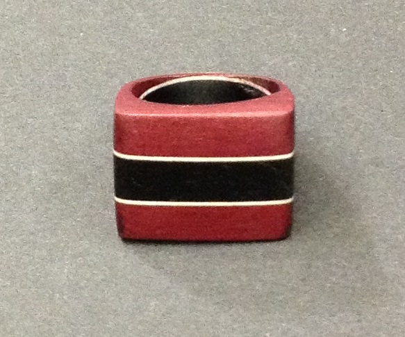 LR6 Кольцо прямоугольное, эбеновое дерево + палисандр, 17 мм Larondelle Santreyd 