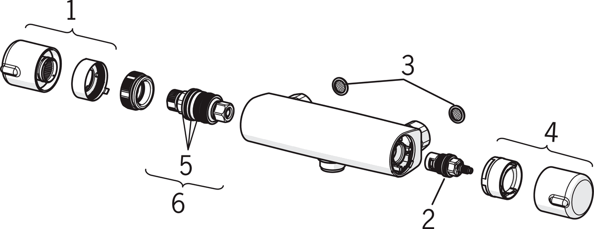 Oras 7442U Cмеситель для ванны и душа 7442U Nova Хром  - Вид №4