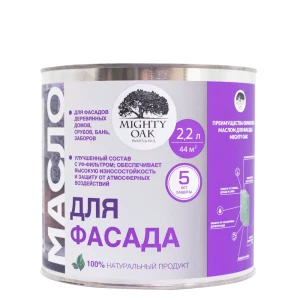 Масло для фасада Mighty Oak полуглянцевое бесцветное 2.2 л 89364657