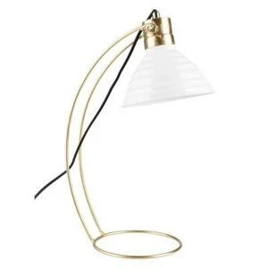 Лампа настольная Curly, белая