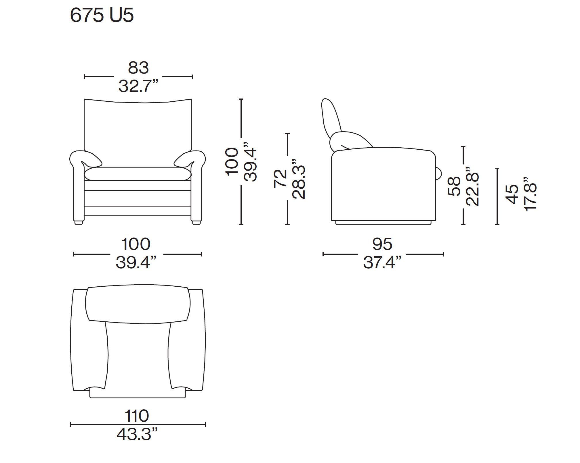 Кресло из нубука CASSINA Living ARCH-00074587 - Вид №2