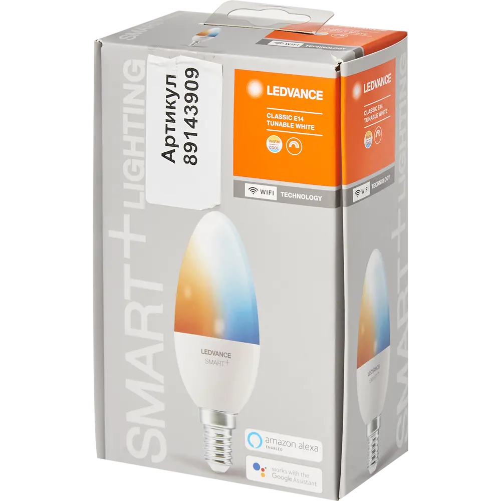 Лампа умная светодиодная Wi-Fi Osram Smart Plus E14 220-240 В 5 Вт свеча матовая 470 лм изменение оттенков белого LEDVANCE STLM-2104752 - Вид №5