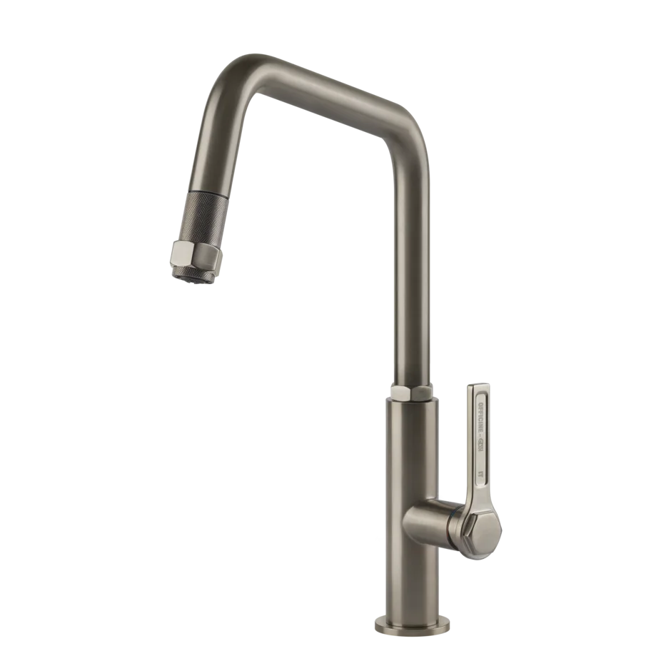 Смеситель для раковины 60053 149 Gessi Officine gessi МАТОВЫЙ НИКЕЛЬ FINOX 60053149