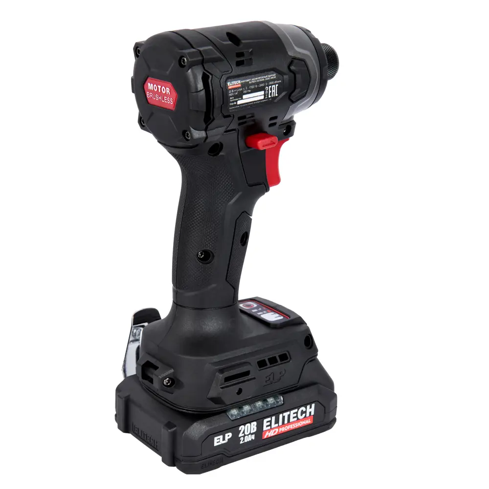 Аккумуляторный шуруповерт ELITECH HD с ударным механизмом и двойным АКБ 89375689 STLM-1466179 - Вид №3