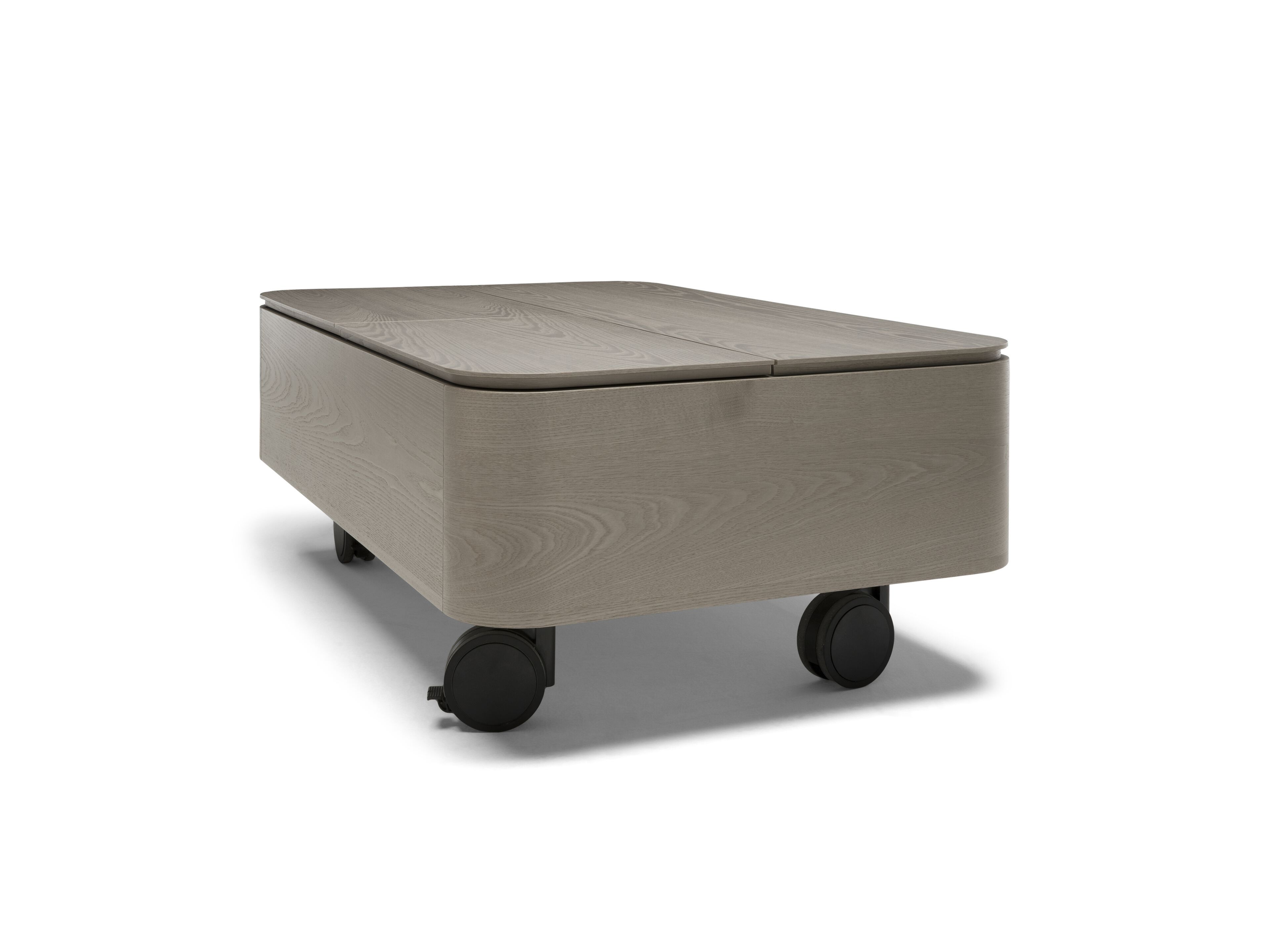 Деревянный журнальный столик с колесами и отсеком для хранения Natuzzi Italia SQUARE ARCH-00091390 - Вид №14