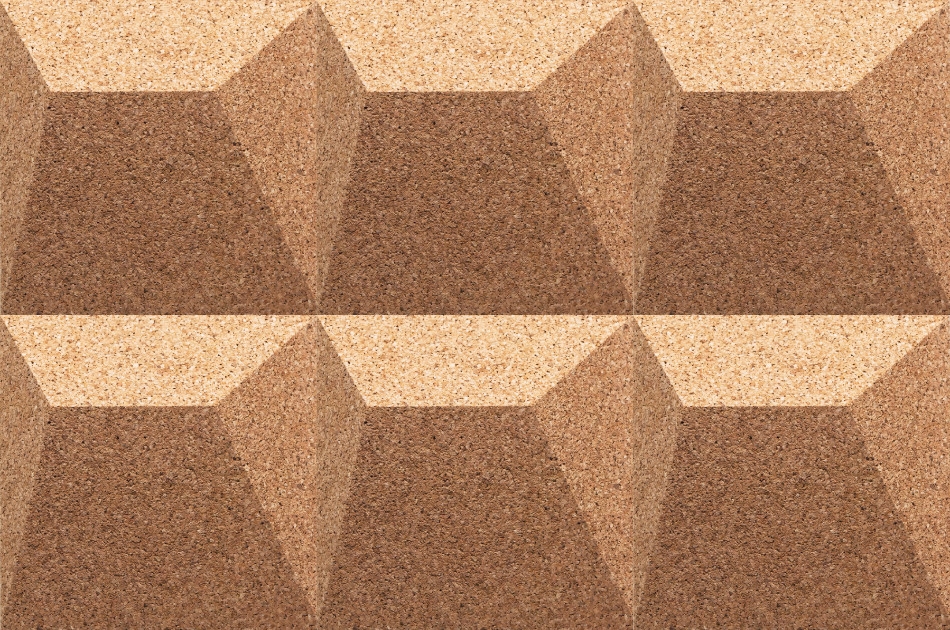 311 111 000 Пробковая 3D-плитка для стен Ramp GRANORTE 3DForms