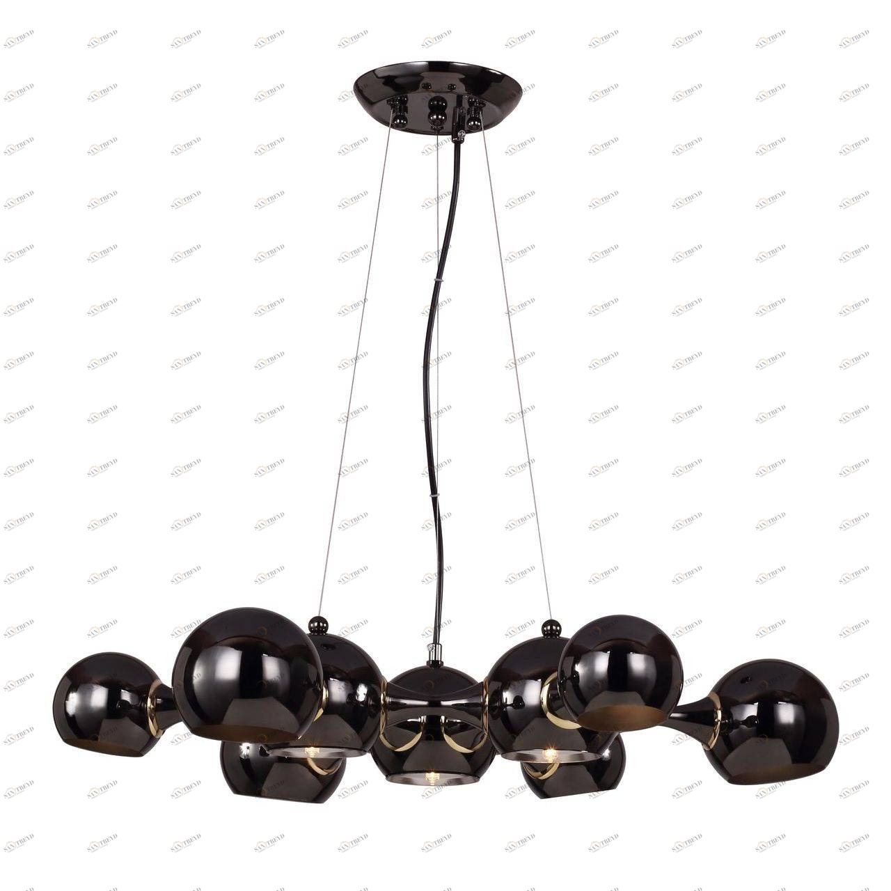 Люстра дизайнерская Cackle черная 1739-9P SUPERNW KOSMOS 057093 Черный 