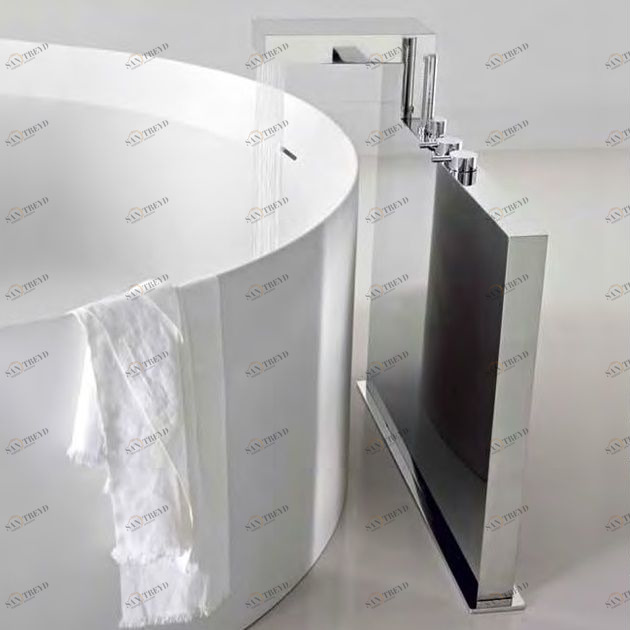 Toscoquattro Смеситель для ванны напольный Rubinetteria полиров.нерж.сталь 08CR3IL