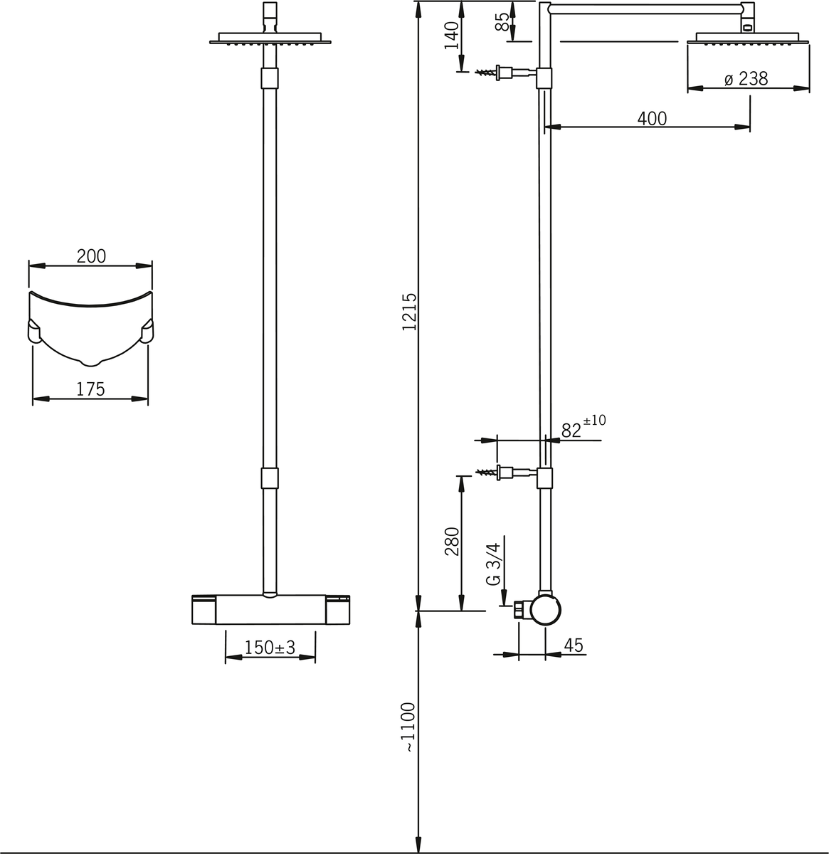 Oras 2890 Смеситель с верхним душем rain shower 2890 Cubista Хром  - Вид №1
