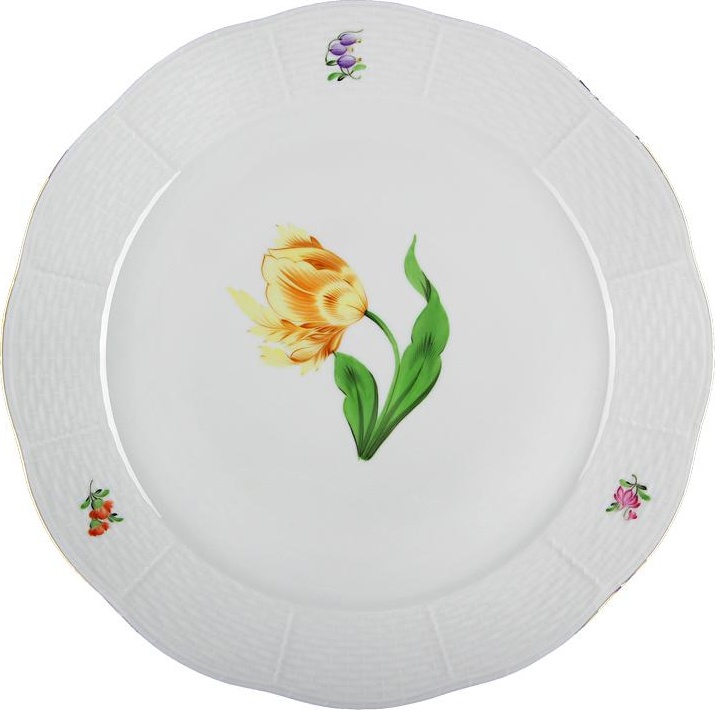 53463 Herend Тарелка обеденная 28,5см "Китти" (желтая) Фарфор 
