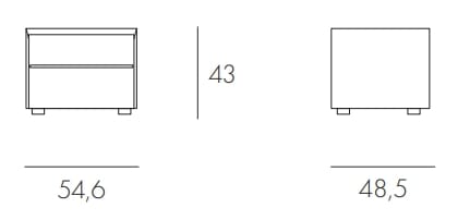 Деревянная прямоугольная тумбочка с ящиками Olivieri дресс-код ARCH-00046119 - Вид №5