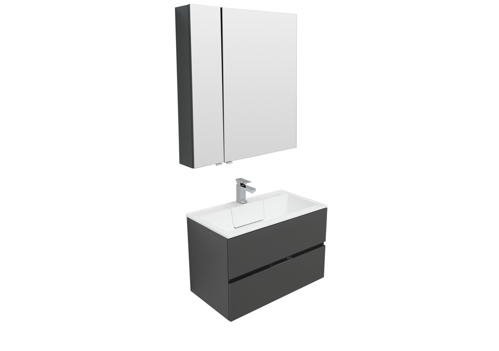 Мебель для ванной Aquanet Алвита 80 серый антрацит 00241387 - Вид №7