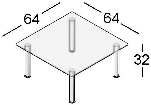Luxy Низкий прямоугольный журнальный столик Cube sun-id-1352782 - Вид №3