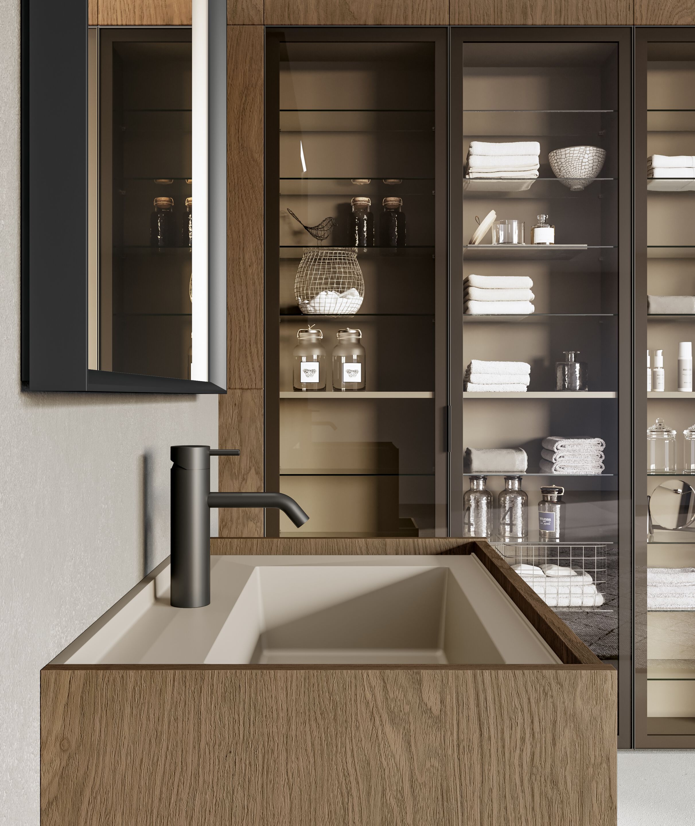 Умывальник с ящиками и зеркалом Birex Major ARCH-00140418 - Вид №3