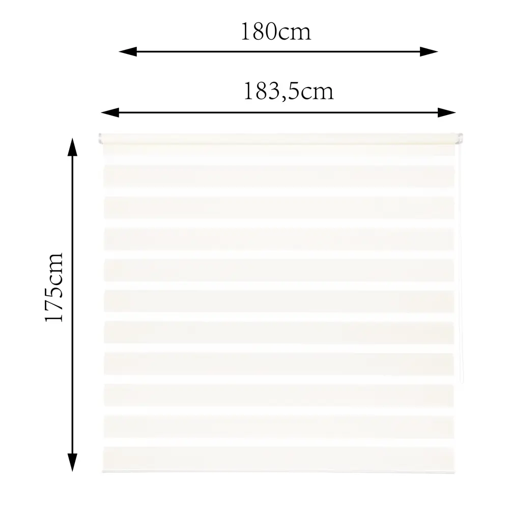 INSPIRE Moscou - Рулонная штора день-ночь 180×175 см белая 85225614 STLM-0060049 - Вид №2