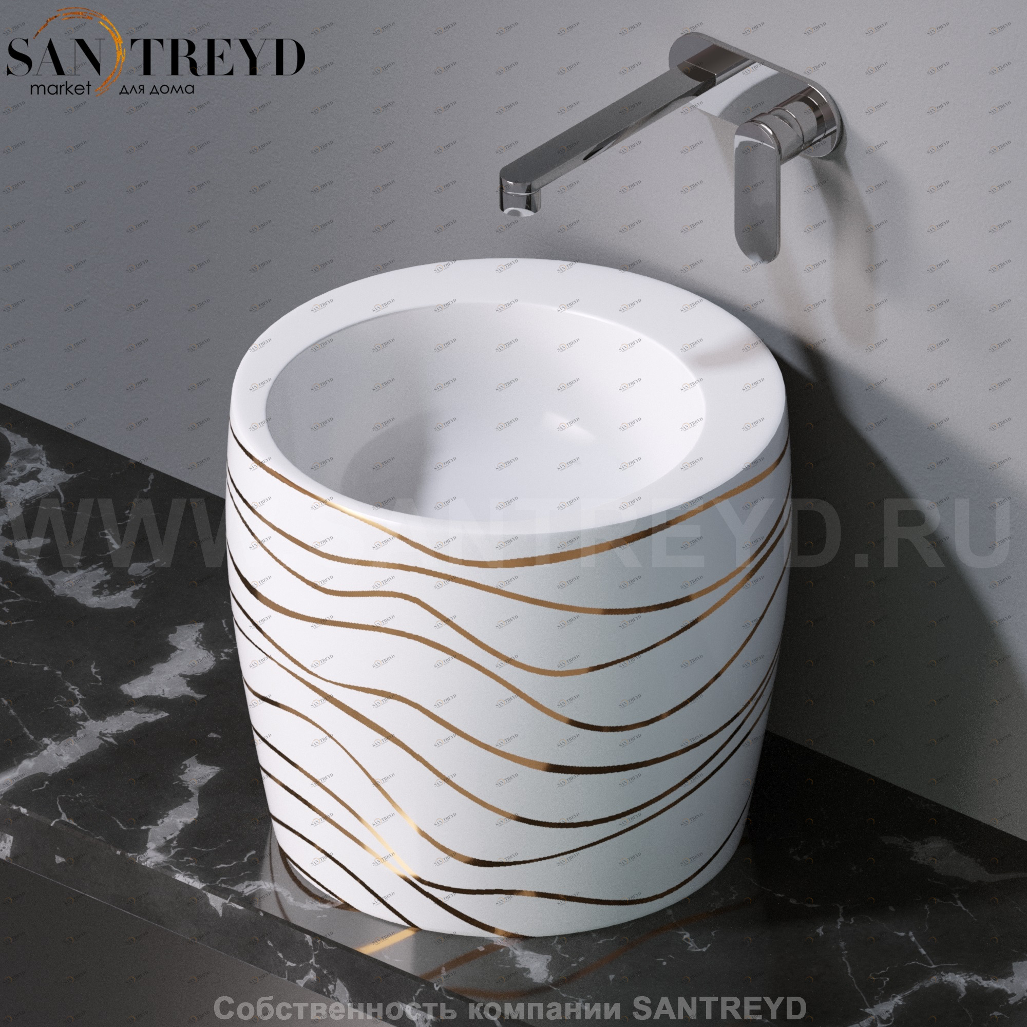 L101410G Накладная раковина на столешницу  круглая A. e T. Italia TOTEM AeT ITALIA