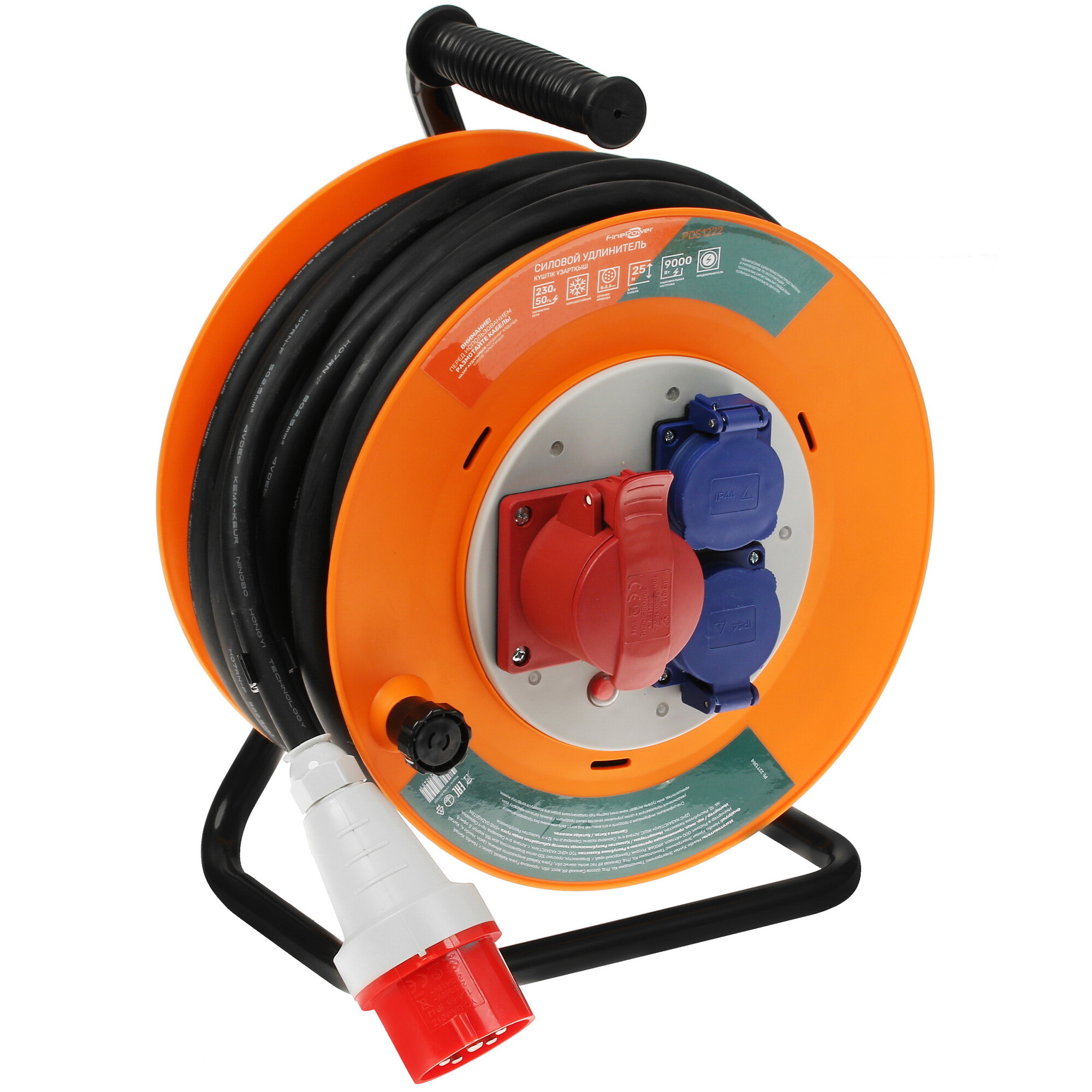 Удлинитель силовой FinePower PDS1222 оранжевый 5086478 STDN-0124493