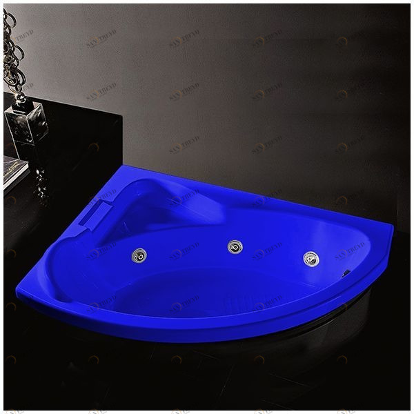 Ванна Gruppo tressee Syria V6557-SX-SI синяя с гидромассажем угловая встроенная левая Gruppo Treesse STDV6557SXSI