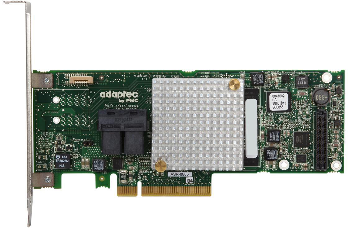 2277500-R asr-8805 sgl (hybrid raid 1, 10 raid 0, 1, 10, 1e, 5, 6, 50 and 60, 8 int. ports(sff8643), 1024 cache, кабели отдельно) Adaptec Santreyd 