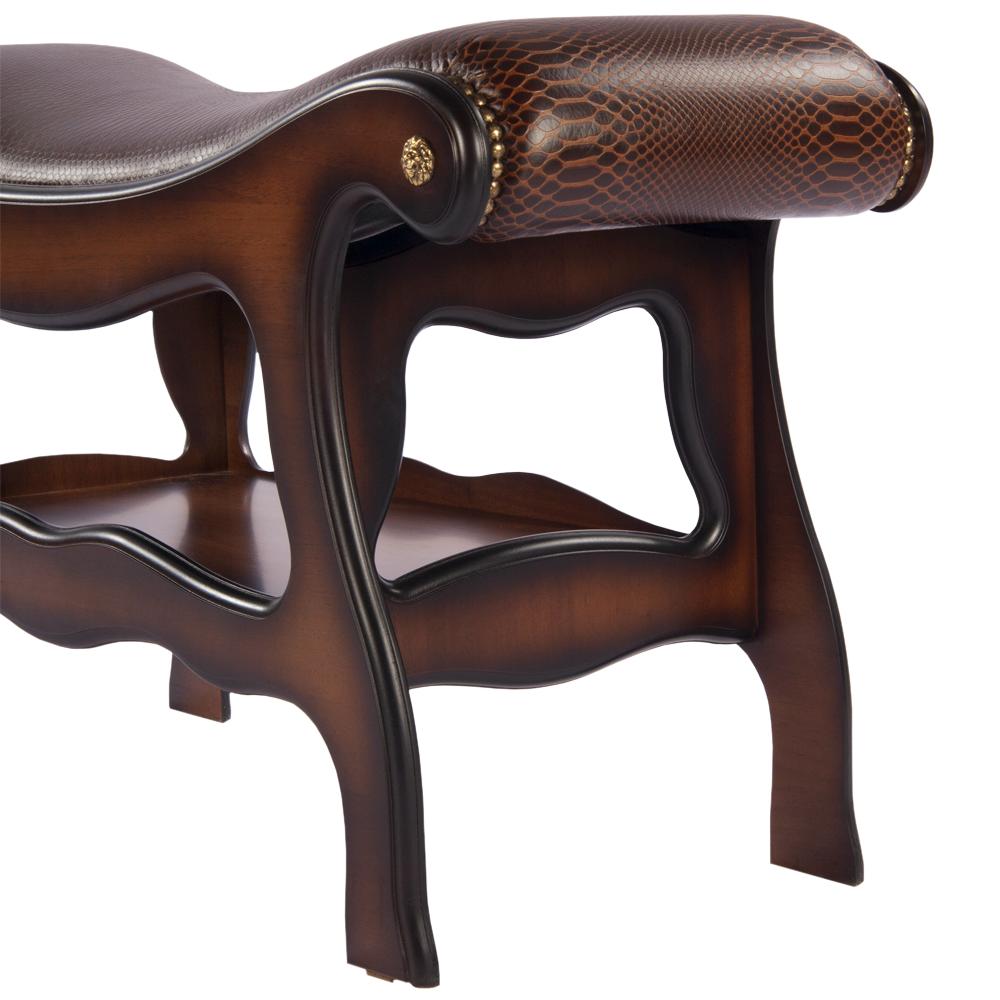 11139 Скамья Сорренто 2 Орех Рептилия Браун BOGACHO 4627138218334 - Вид №5