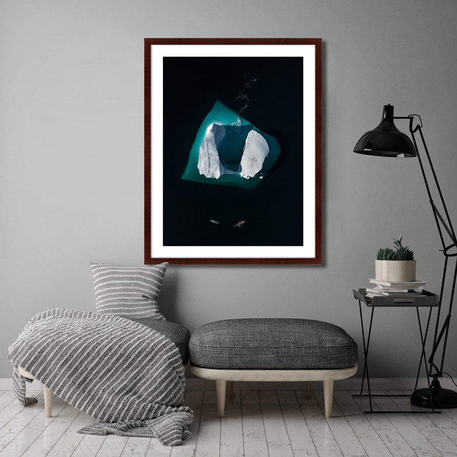 Арт-фотография в деревянной раме 78,5х100 см Floating Iceberg in Greenland No 1 КАРТИНЫ В КВАРТИРУ  264835 Белый;голубой;разноцветный  - Вид №2
