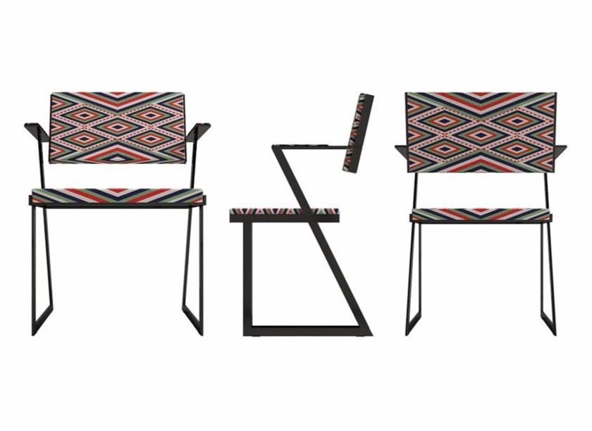 ZALABA Design Стул из ткани с подлокотниками Zulu sun-id-1440745 - Вид №3