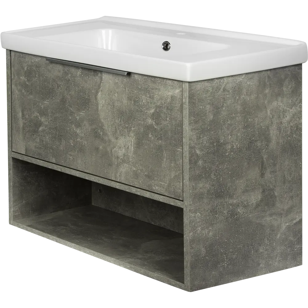 Тумба под раковину универсальная «Дана» 90 см, цвет серый цемент SANFLOR STLM-2047299 - Вид №1
