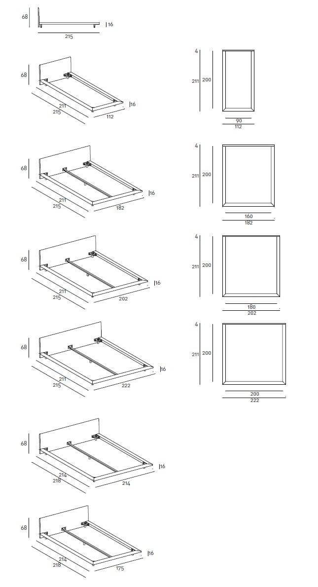 Двуспальная мягкая кровать Living Divani сорочка ARCH-00079403 - Вид №3