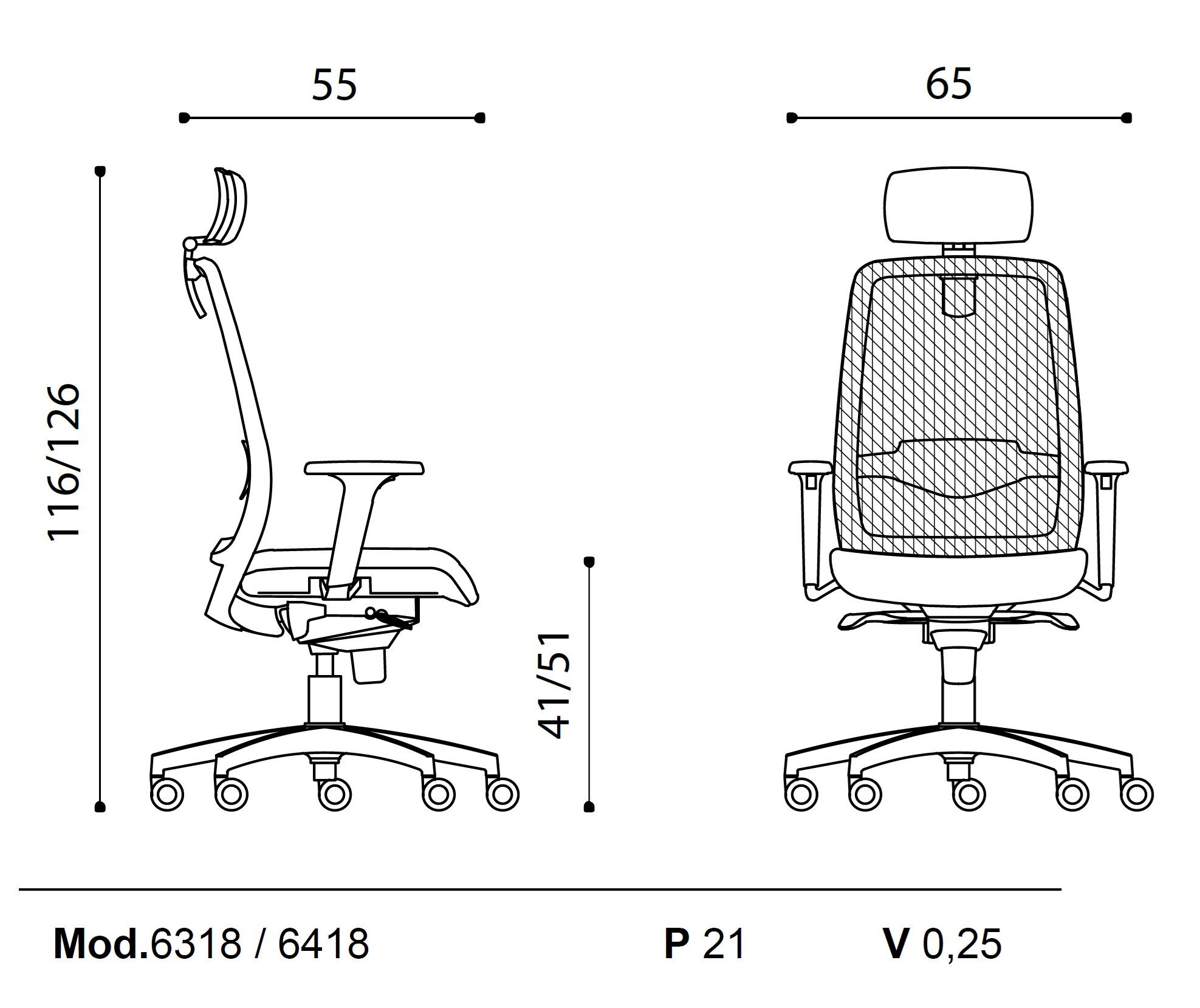Вращающееся офисное кресло с высокой спинкой Ares Line Paddle ARCH-00124912 - Вид №6