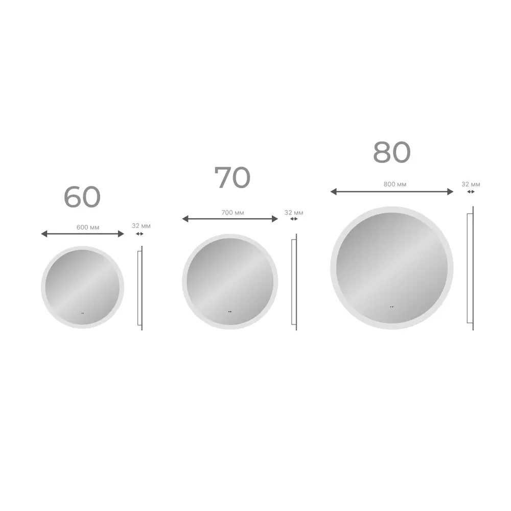 Зеркало VIGO Matteo Comfort с LED-подсветкой и антизапотеванием 89359107 STLM-1575378 - Вид №7