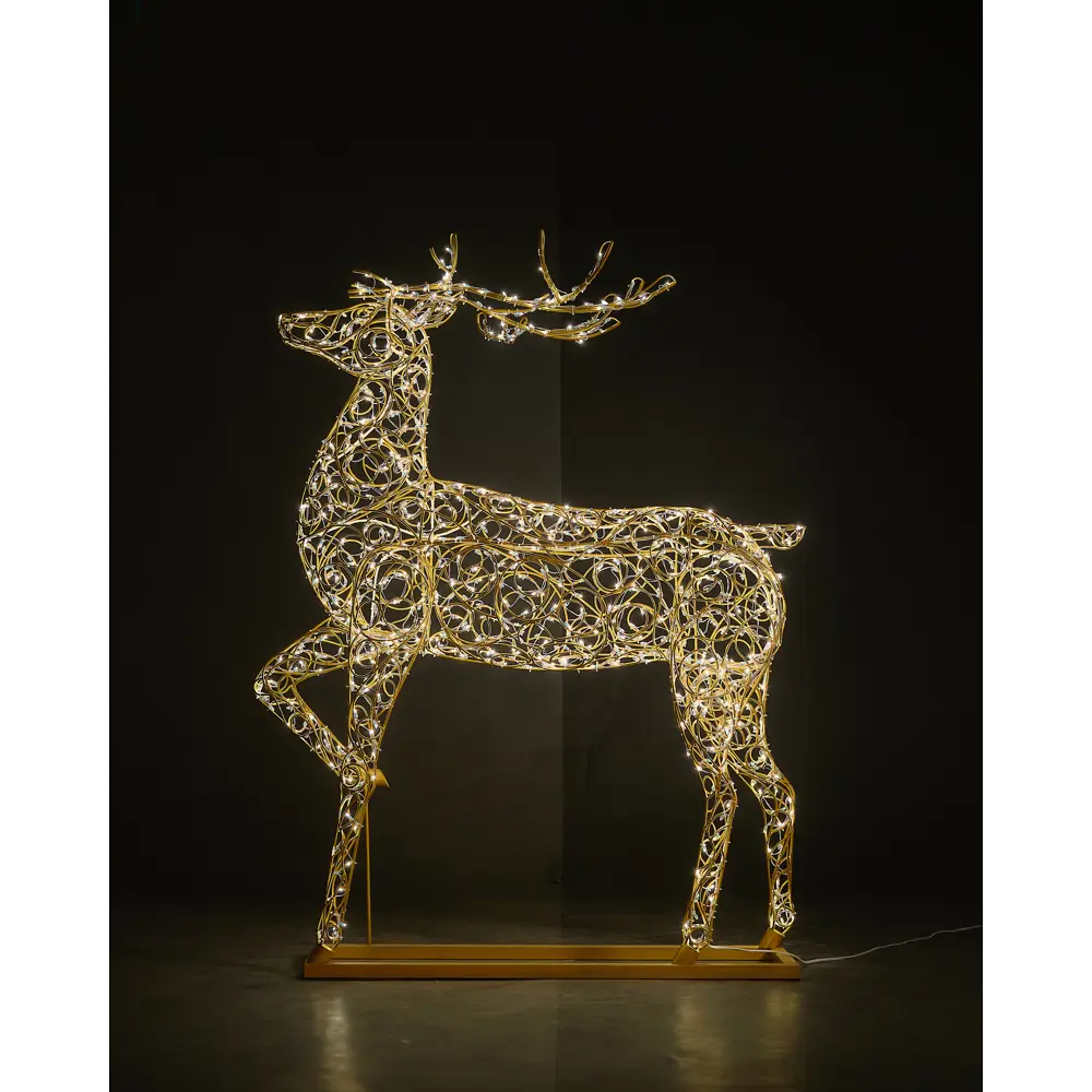Электрическая светящиеся фигура Олень Северный 400 LED 160x240x40 см теплый белый свет 86164111 STLM-2180436 LUMINE AJUR  - Вид №1