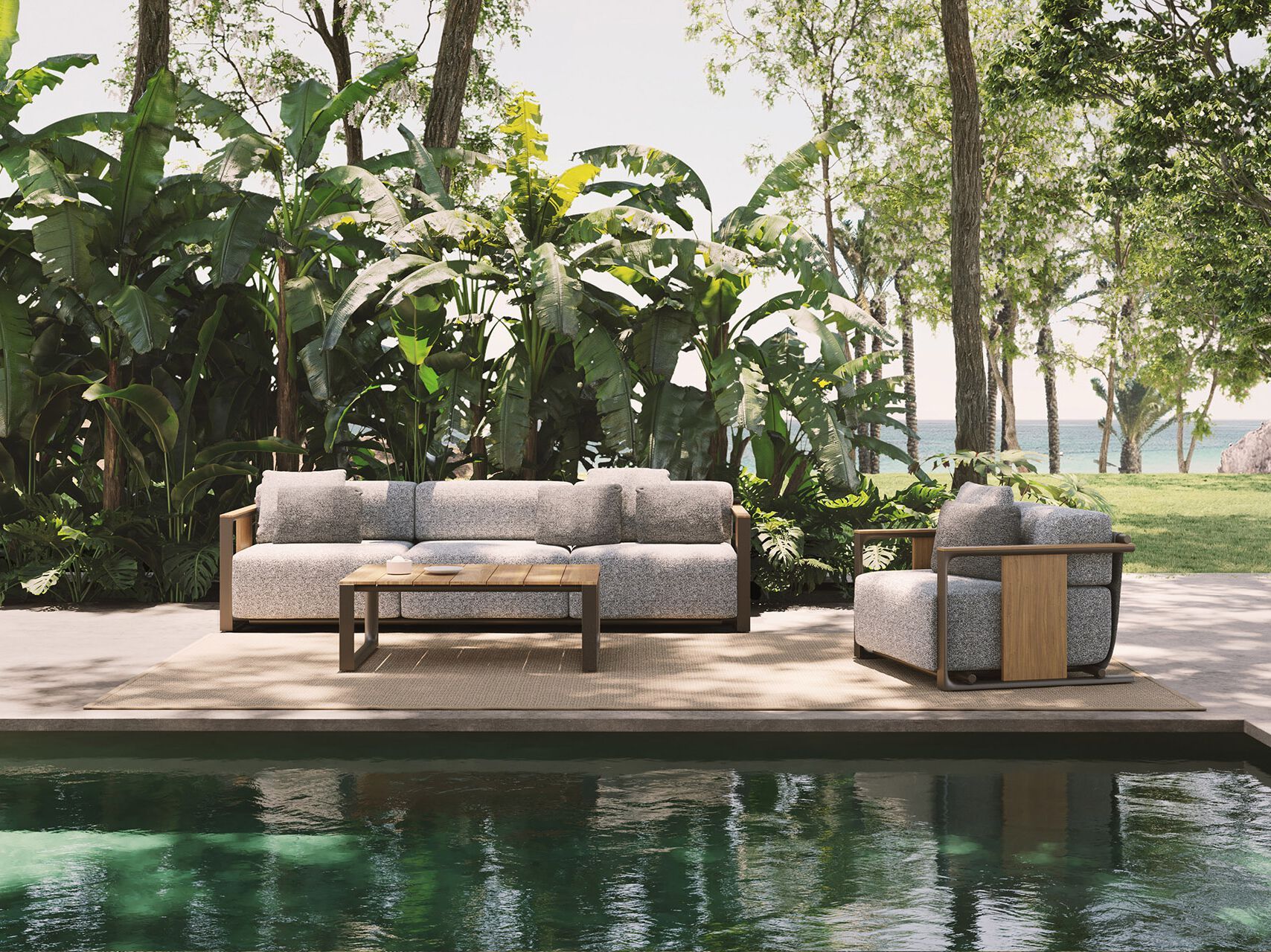 Тканевое садовое кресло с подлокотниками Vondom Тулум ARCH-00033622 - Вид №3