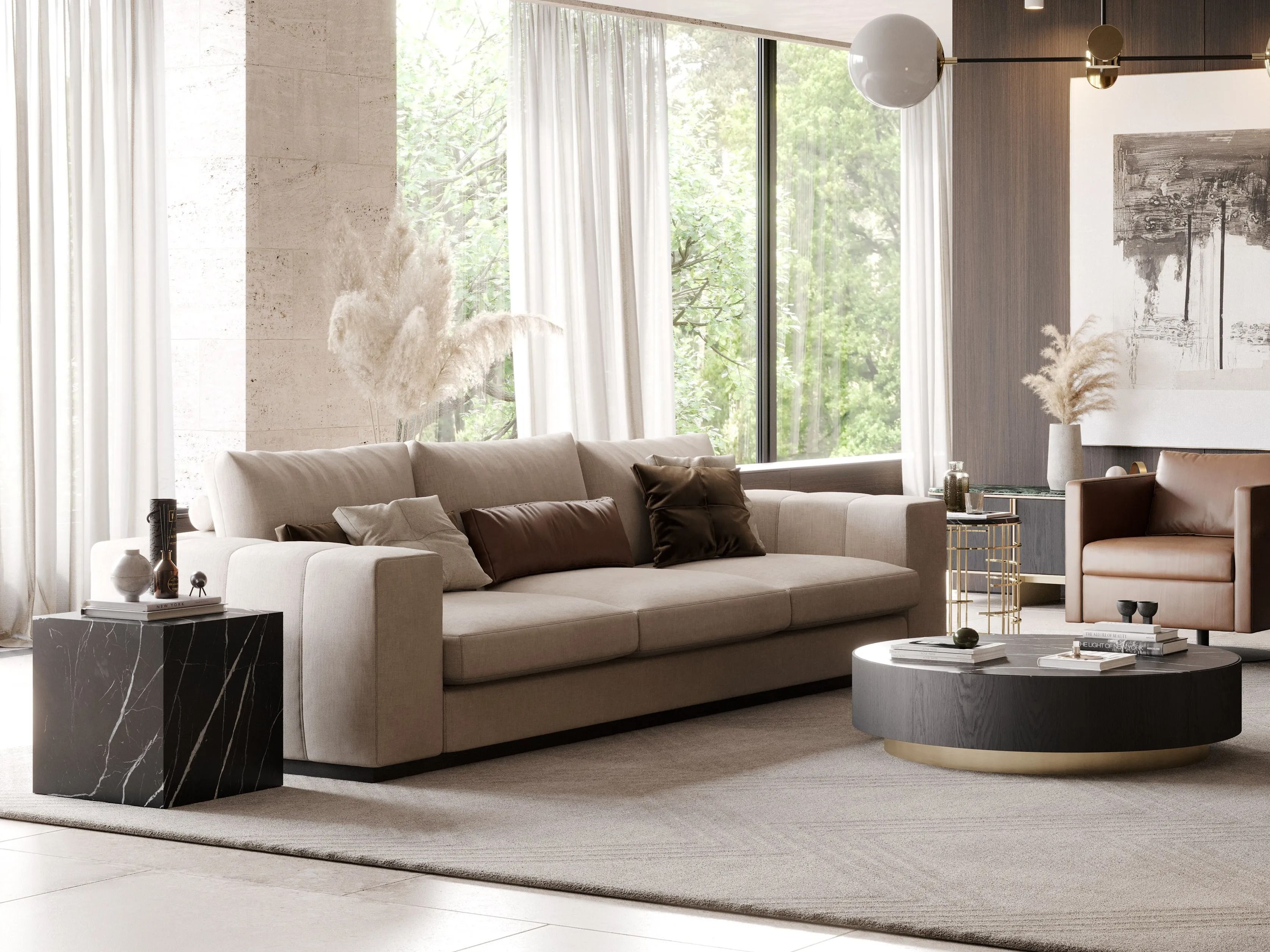 3-местный тканевый диван Laskasas ARCH-00018722 - Вид №3