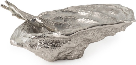 10623826 Michael Aram Солонка с ложкой Michael Aram "Коралловый риф" 11см (серебрист.) Сталь 