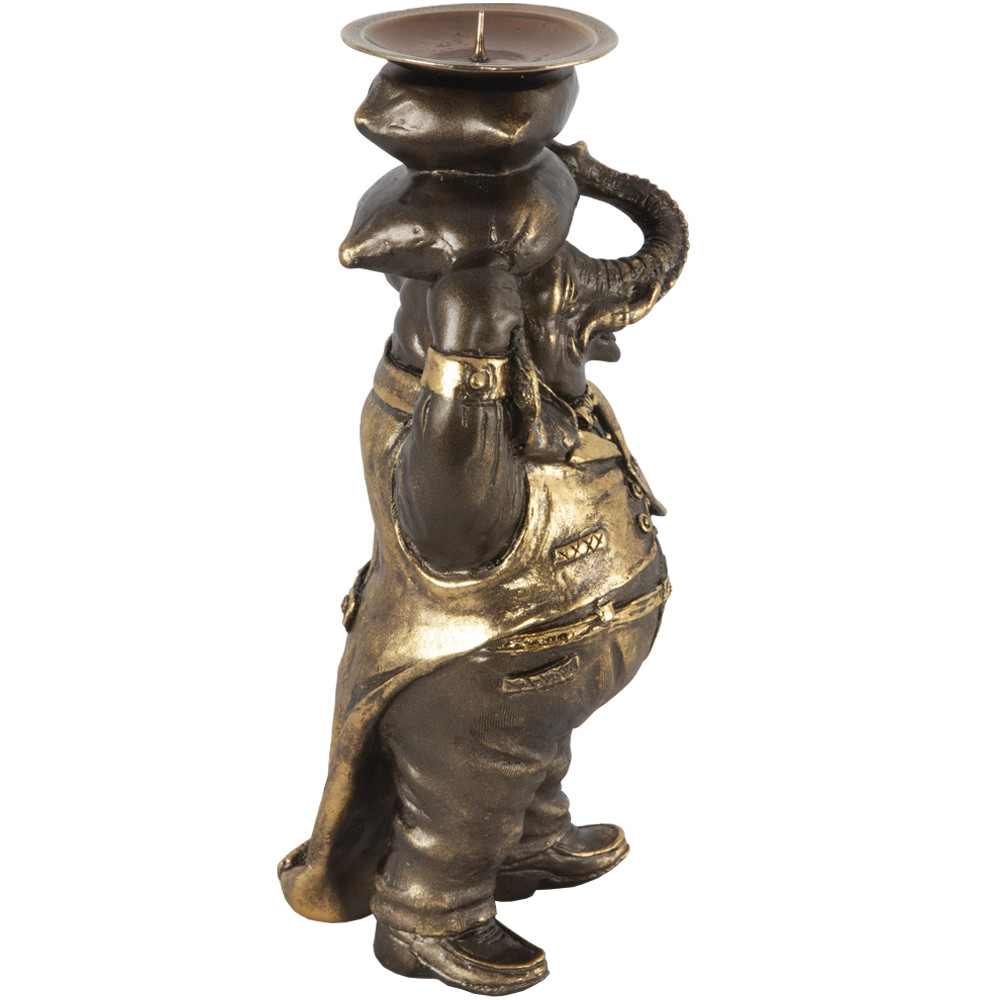 22650 Подсвечник Слон Мистер Твистер Бронза BOGACHO 4627174555424 - Вид №2