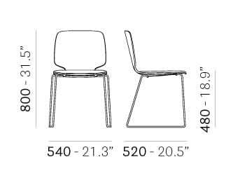 Многослойное кресло с мягким сиденьем Pedrali Babila ARCH-00152726 - Вид №2
