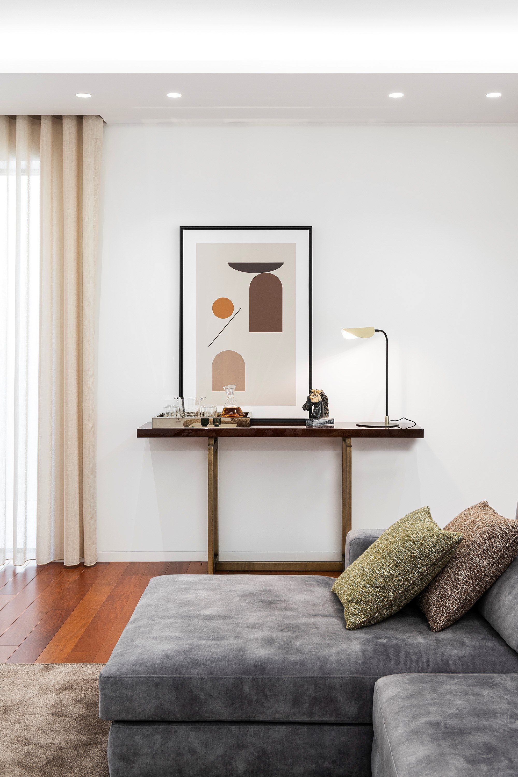 Лакированная прямоугольная консоль из латуни и дерева Stylish Club Fortune ARCH-00144604 - Вид №11