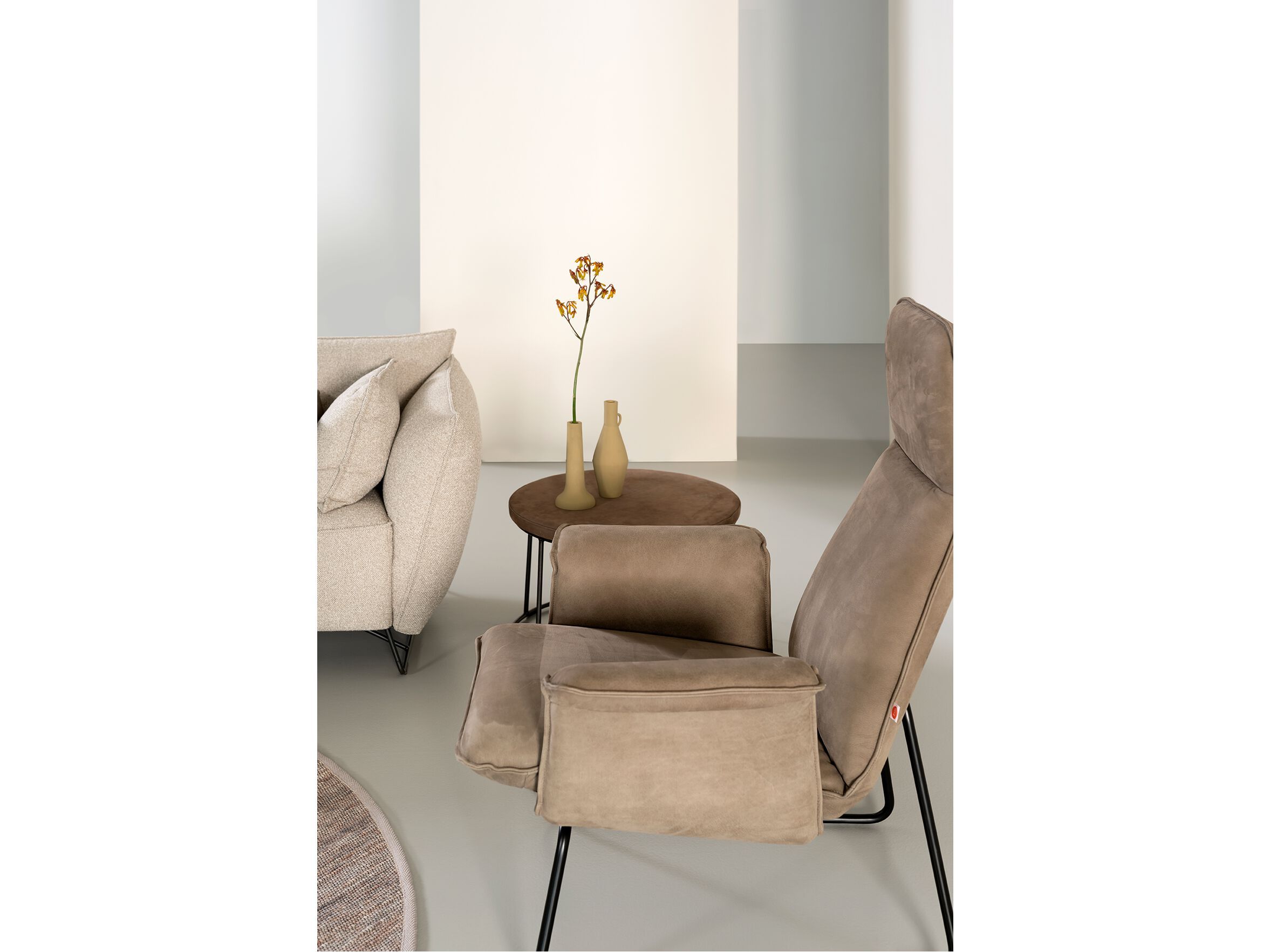 Кресло для салазок из ткани и кожи с подлокотниками Jess Оригами ARCH-00038423 - Вид №8