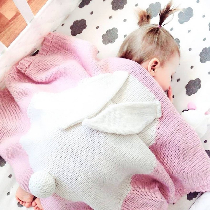 Плед ЗАЙКА 60*120 св.астра+белый APERO ДИЗАЙНЕРСКИЕ, ЗАЙЦЫ, ЖИВОТНЫЕ 134575 Розовый  - Вид №2