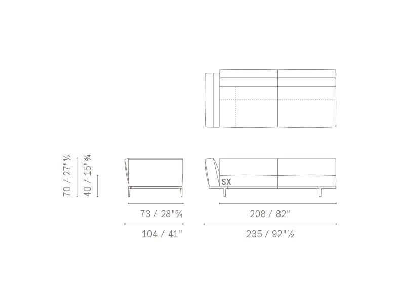 Ткань диван Poltrona Frau коллекция-диваны и кресла ARCH-00009449 - Вид №26
