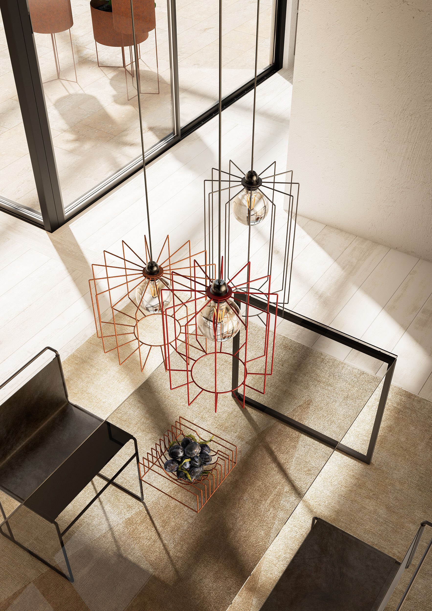 Подвесной светильник с железным стержнем Pipedesign Сплит ARCH-00024913 - Вид №1