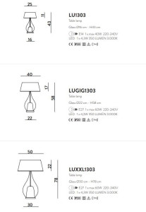 Металлическая боросиликатная стеклянная прикроватная лампа