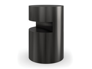 Высокий круглый деревянный журнальный столик