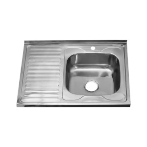 Мойка 8060 R MELANA 0,6/160 ДЕКОР накладная прямоугольная с сифоном (085D t R *10)