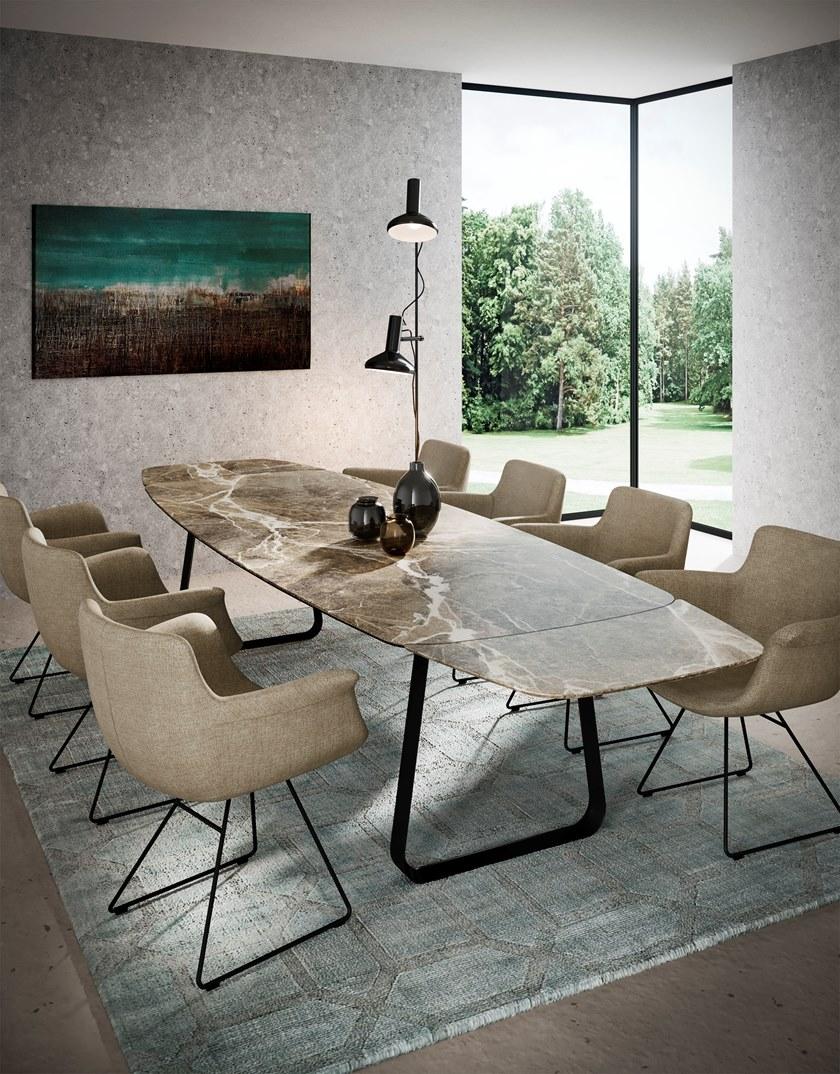 Joli Раздвижной стол с верхом из xeramica® или matilux® Curve sun-id-1437686 - Вид №2