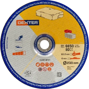 Диск зачистной по бетону тип 27 Dexter 230x22.2x6 мм